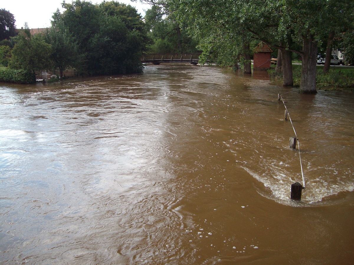 Vechtehochwasser in Ohne im August 2010