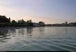 Abendstimmung im Hafen Konstanz am Bodensee.