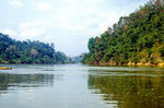 Sungai Tahan im Taman Negara Nationalpark in Malaysia. Bild vom Dia. Aufnahme: März 1989.