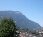 Die Knigin der Berge vom Bahnhof der Rigi-Bahn in Arth-Goldau aus gesehen am 04.08.07.