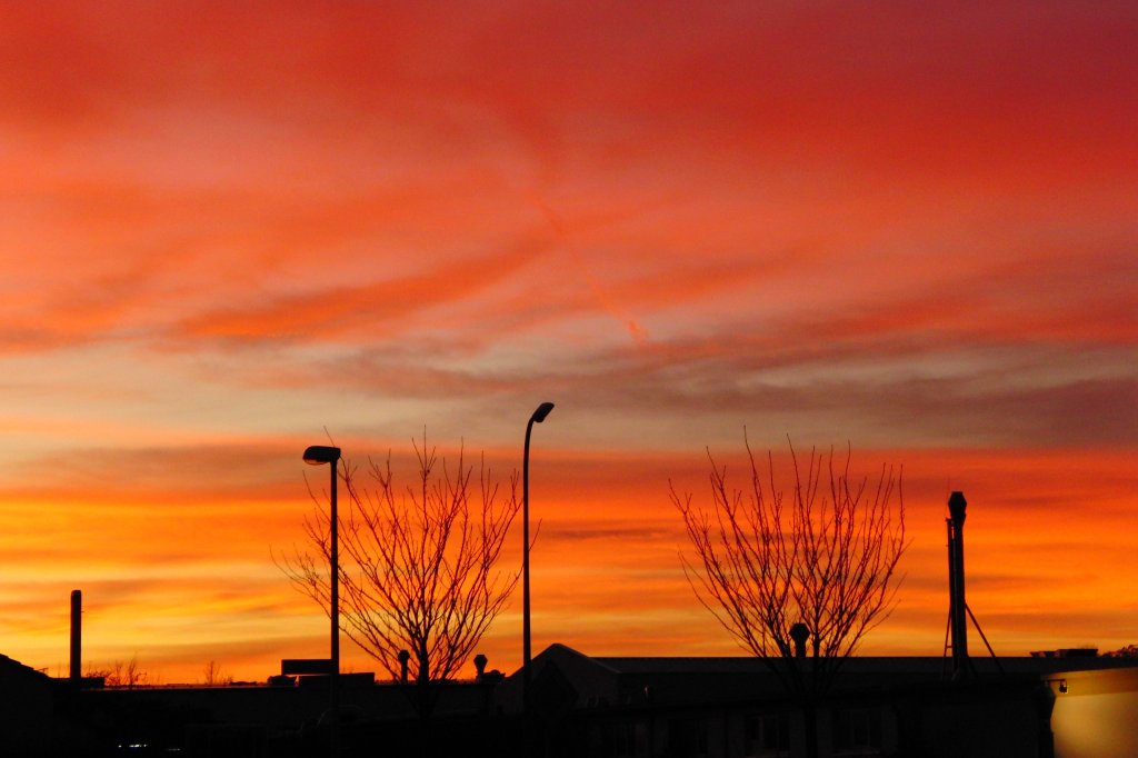 Sonnenuntergang in Hofheim (Unterfranken)am 18.11.2009