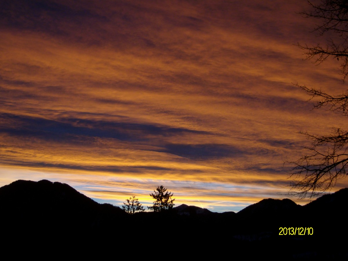 Abendstimmung im Drautal am 10.12.2013
