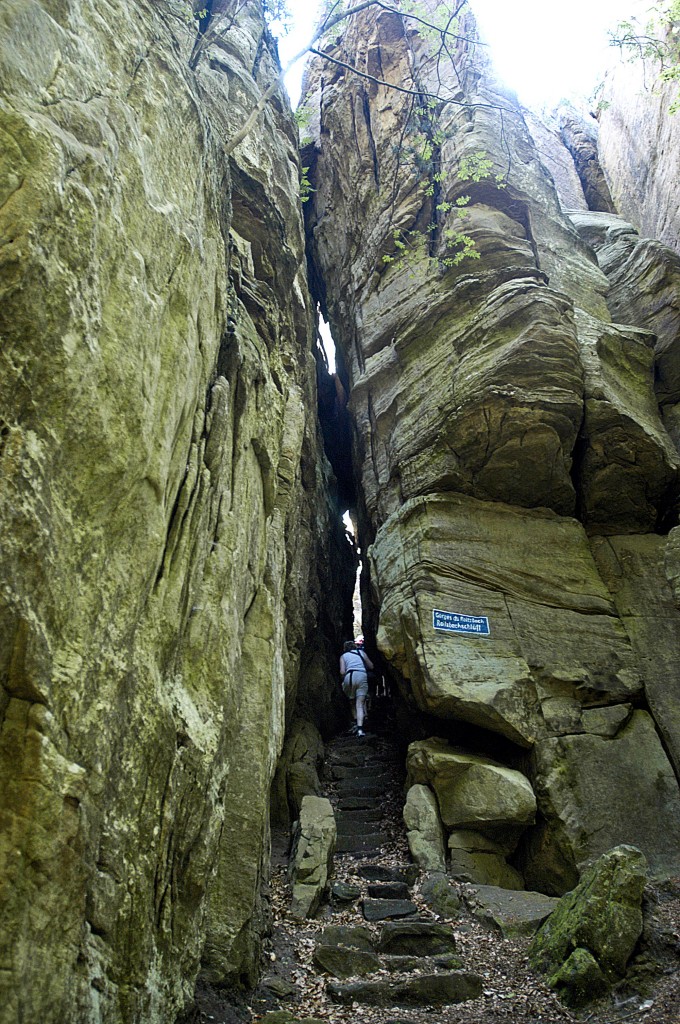 die enge Roitzbach-Schlucht 