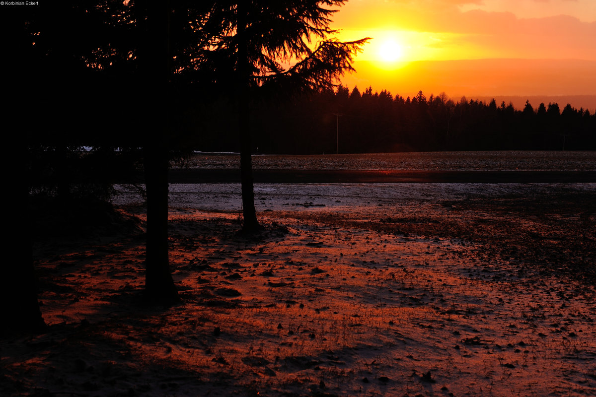 Sonnenuntergang am Ahornberg, 24.02.2017