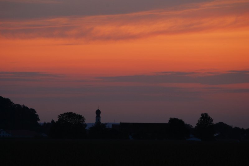 Abendhimmel ber Tssling.