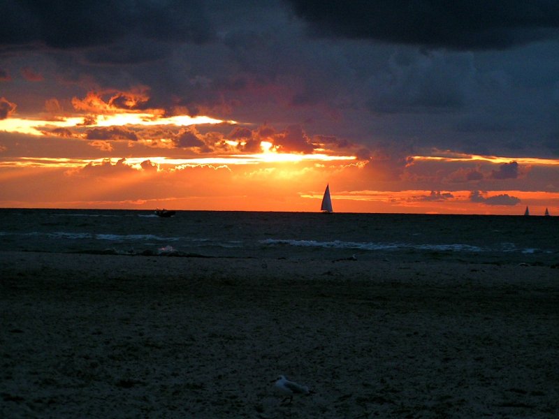 Abendliche Strandimpression; Warnemnde 070829