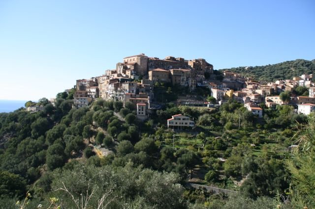 Blick auf Pisciotta Paese.