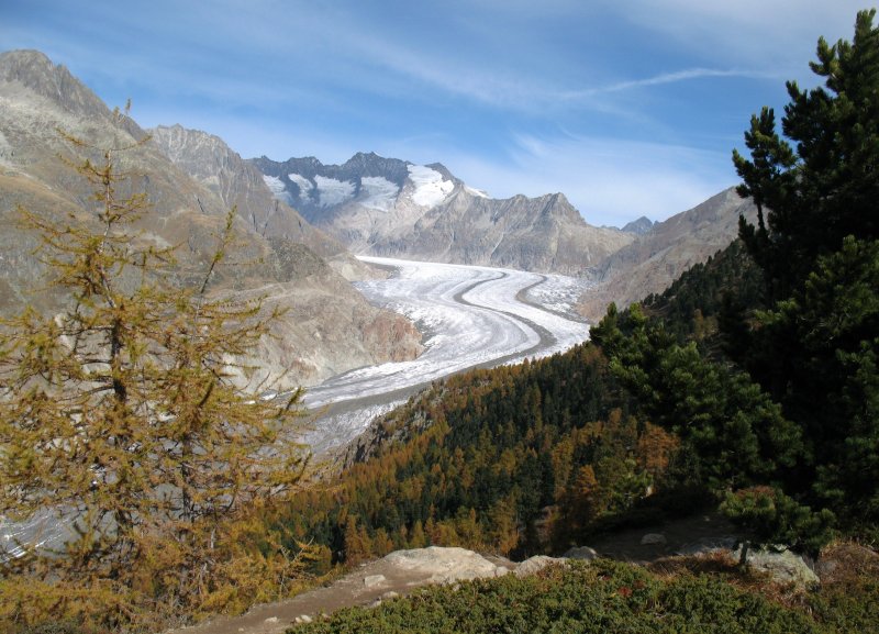 Herbststimmung am Aletschgletscher.
(Oktober 2007)