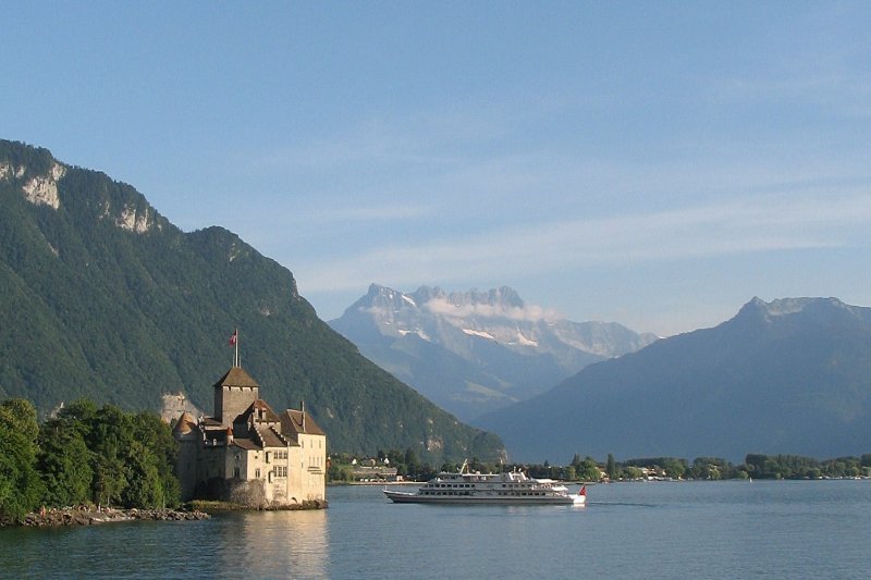 Postkartenabendstimmung am Genfersee.
(Juli 2008)