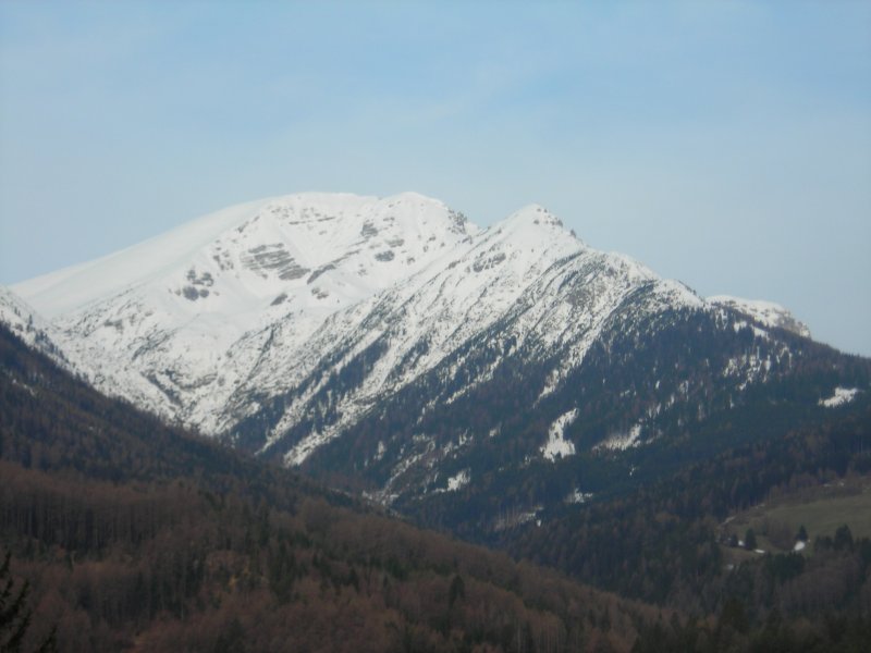 Schneebedeckter Berg in den Alpen