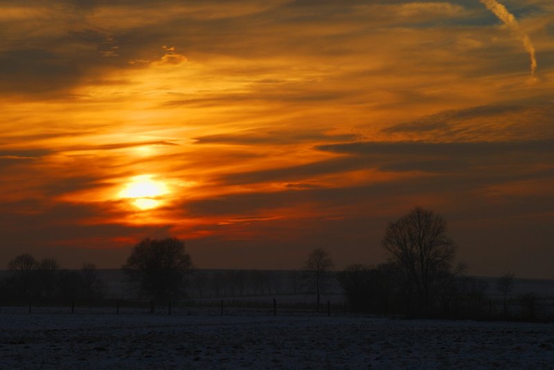 Sonnenuntergang bei Mammendorf (29.11.2007)