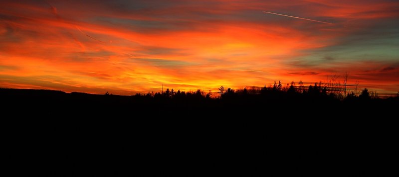 Sonnenuntergang in Pfarrkirchen am 20.01.2008  