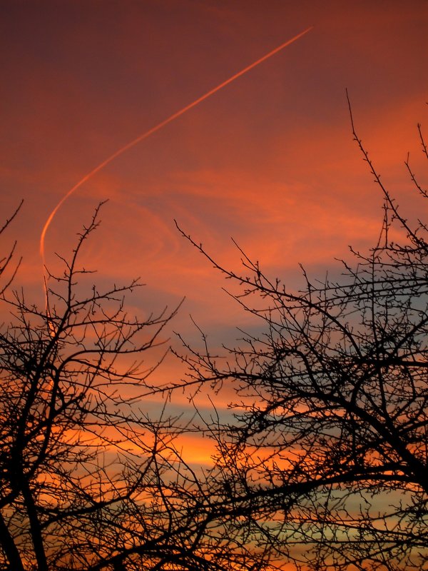 Sonnenuntergang in Pfarrkirchen am 20.01.2008  