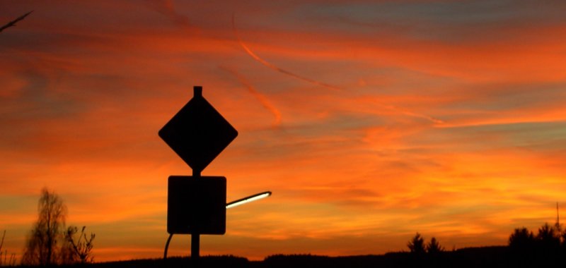 Sonnenuntergang in Pfarrkirchen am 20.01.2008  