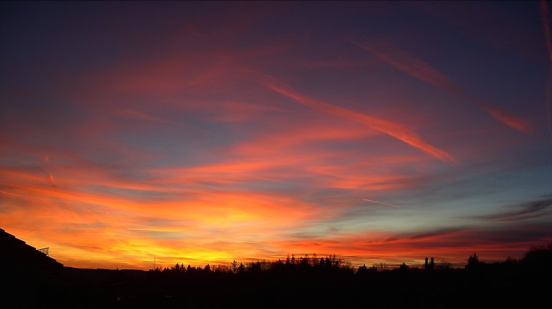 Sonnenuntergang in Pfarrkirchen am 20.01.2008  