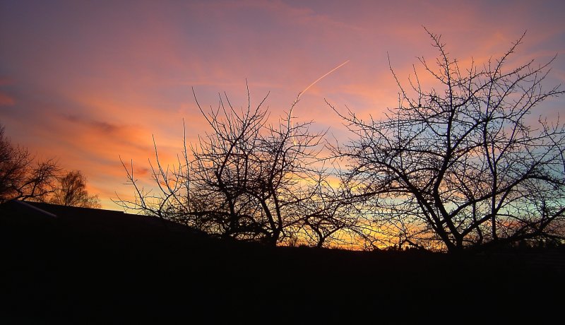 Sonnenuntergang in Pfarrkirchen am 20.01.2008  