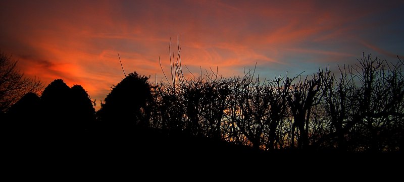 Sonnenuntergang in Pfarrkirchen am 20.01.2008  