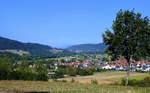 Schwarzwald, Blick vom Giersberg über Kirchzarten ins Dreisamtal, Aug.2018