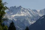 Etwas Schnee ligt schon auf den Bergen bei Oberstdorf. Hier auf dem Nebelhorn.