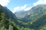 Blick in das Oytal oberhalb des Stuibenfalls kurz vor der Käseralpe (Allgäuer Alpen/August 2011)