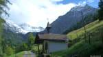 Oberhalb von Reichenbach liegt diese Kapelle auf dem Weg hoch in Richtung Nebelhorn oder Rubihorn (Landkreis Oberallgäu, September 2013)