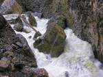 Nach Zahlung des Eintrittsgeldes am Eingang beim großen Parkplatz geht es durch die Breitachklamm (Landkreis Oberallgäu - Sommer 2004)