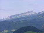 Blick von einem Wanderweg oberhalb des Illertals auf den markanten Ifen oberhalb vom Kleinwalsertal /Juli 2005