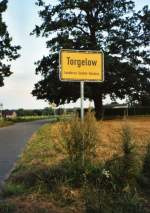 Ortseingangsschild von Torgelow.