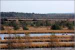 Das Huvenhoopsmoor in Gnarrenburg. Im Hintergrund wird Torf abgebaut. 22.10.2013

