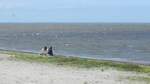 Am Strand von Neuharlingersiel in Niedersachsen am 28.08.24.