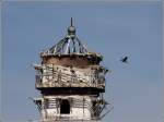 Das ehemalige Unterfeuer Eversand in der Außenweser ist seit Jahrzehnten ein beliebter Nistplatz von Kormoranen. Der Turm steht im UNESCO-Weltnaturerbe Wattenmeer. 22.07.2014