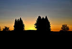 Abendstimmung/Sonnenuntergang über der Eifel bei Bad-Münstereifel - 06.11.2020