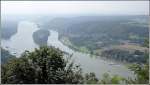 Blick vom Drachenfels Rhein aufwrts. 15.08.2008