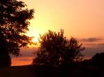 Einen Sonnenuntergang im Bahnhof Effingen, Juli 2007