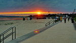 Sonnenuntergang. Gesehen von der Promenade, Wyk auf Föhr in der Nordsee. Foto: Spätsommer 2014