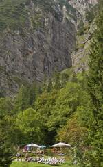 Während der Schifffahrt über den Achensee kurz vor dem Anleger Gaisalm habe diese Schlucht im Bild festgehalten. 22.08.2024