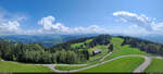 Aussicht vom Pfänder bei Bregenz (AT) in die Allgäuer Alpen.