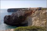 Zwischen dem Fortaleza de Sagres und dem Cabo de So Vicente ist auf der felsigen Kste das Fortaleza de Beliche zu sehen. 12.10.2011