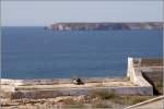 Blick vom Fortaleza de Sagres (in der Karte markiert) zum Cabo de So Vicente, dem sdwestlichsten Punkt Europas. 12.10.2011