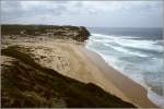 Der Praia Monte Clérigo in Aljezur Ende der 1990er Jahre. Scan vom Dia.