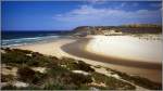 Der Praia da Amoreira in Aljezur Ende der 1990er Jahre. Scan vom Dia.