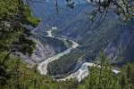 Ruinaulta/Rheinschlucht. Schleife zwischen Trin und Versam (01.08.2012)