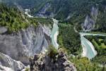 Blick vom Aussichtpunkt  Conn  in die Rheinschlucht (01.08.2012)