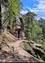 Trittsicherheit ist gefragt beim Wandern vom Schauenstein (Šaunštejn) zum Kleinen Prebischtor (Malá Pravčická Brána).

🕓 21.8.2024 | 13:07 Uhr