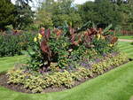 Blumenbeet in den Abbey Gardens in Bury St.